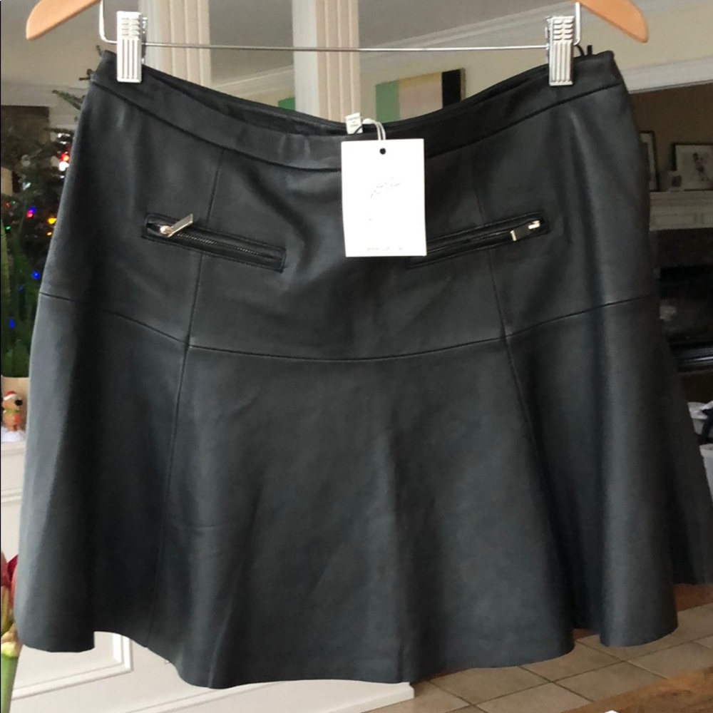 JOIE lamb leather skirt